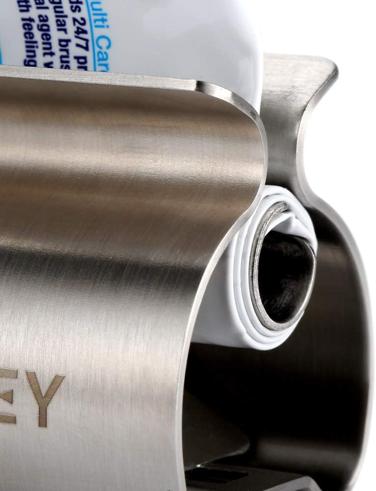 XYKEEY Toothpaste Squeezer Tube Squeezer - Toothpaste Squeezer Roller Tube Squeezer Tool, Rolling Tooth Pastetooth Paste Squeeze Dispenser Tube Wringer, 1 Pack (Stainless Steel) - Image 2